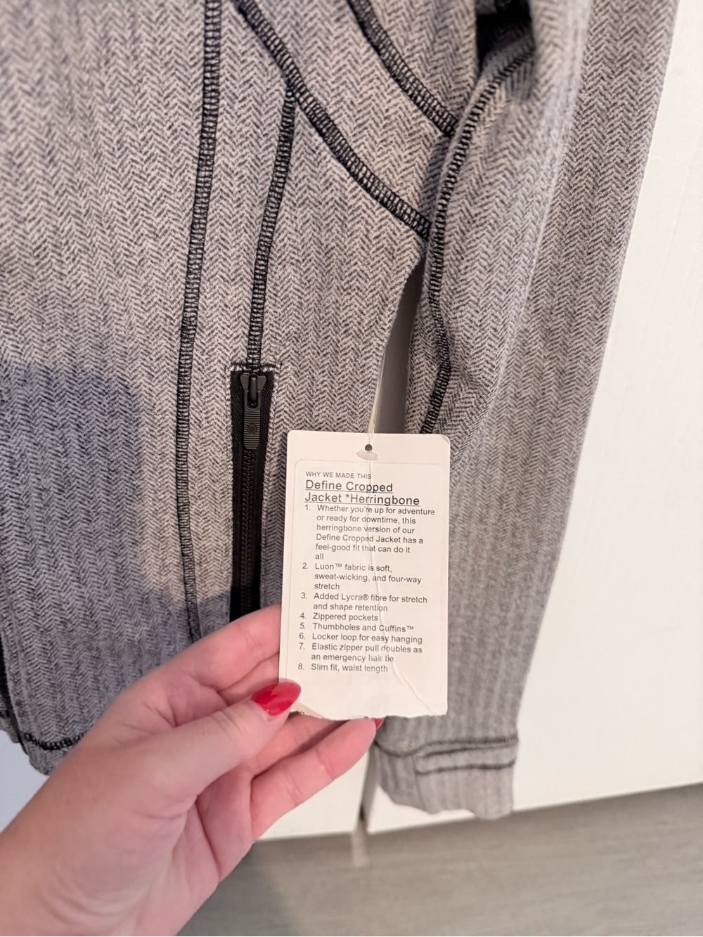 lululemon athletica Gray Ribbed Zip-Up Bomber Jacket - Picture 3 of 4